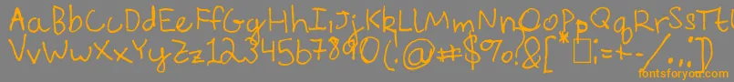 EverythingRhymesWithOrange-Schriftart – Orangefarbene Schriften auf grauem Hintergrund