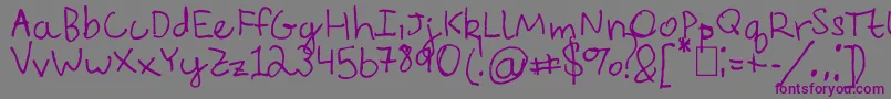 Шрифт EverythingRhymesWithOrange – фиолетовые шрифты на сером фоне