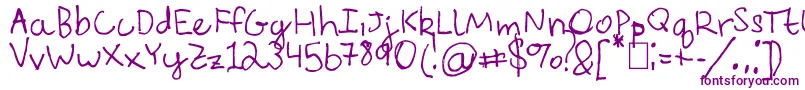 EverythingRhymesWithOrange-fontti – violetit fontit valkoisella taustalla