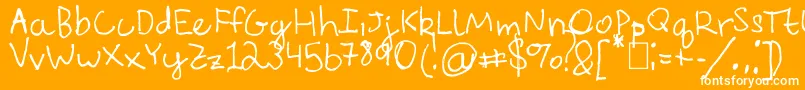 EverythingRhymesWithOrange Font – White Fonts on Orange Background