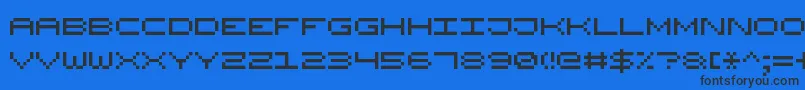 フォントWidePixel7 – 黒い文字の青い背景