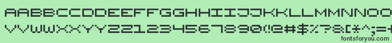 WidePixel7 Font – Black Fonts on Green Background
