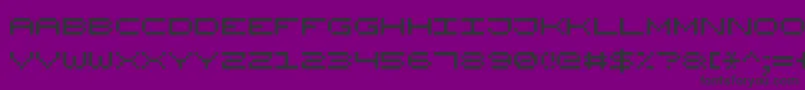 WidePixel7-Schriftart – Schwarze Schriften auf violettem Hintergrund