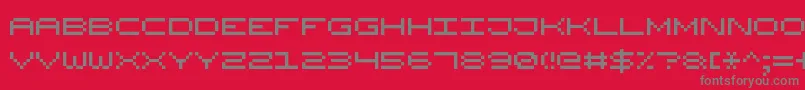 WidePixel7 Font – Gray Fonts on Red Background