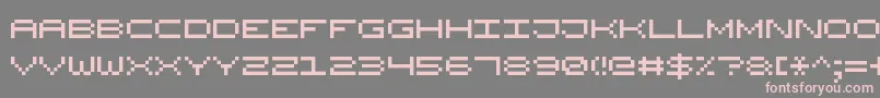 フォントWidePixel7 – 灰色の背景にピンクのフォント