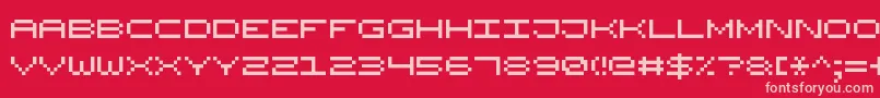 WidePixel7 Font – Pink Fonts on Red Background