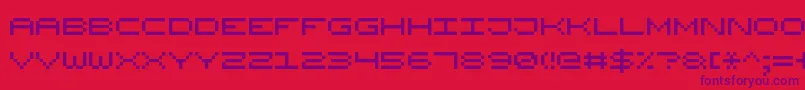 Шрифт WidePixel7 – фиолетовые шрифты на красном фоне