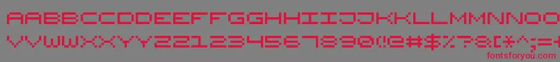 WidePixel7 Font – Red Fonts on Gray Background