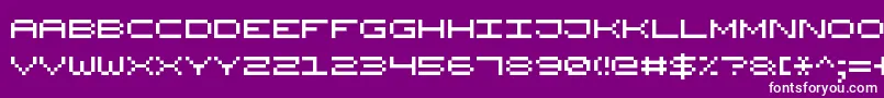 Шрифт WidePixel7 – белые шрифты на фиолетовом фоне