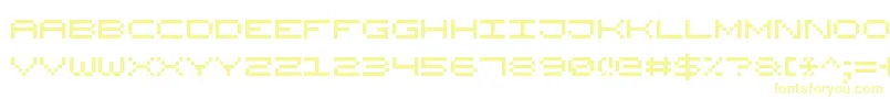 Czcionka WidePixel7 – żółte czcionki