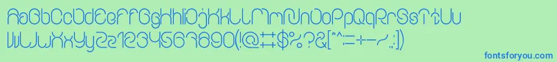 Police EverythingBold – polices bleues sur fond vert