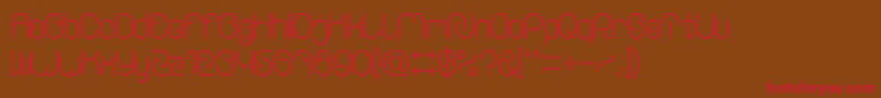 EverythingBold-Schriftart – Rote Schriften auf braunem Hintergrund