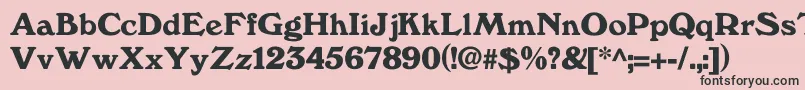 フォントWindfall – ピンクの背景に黒い文字