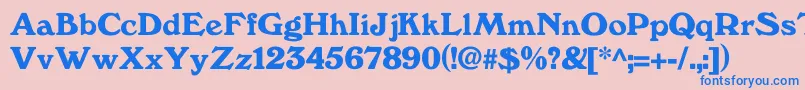 Windfall Font – Blue Fonts on Pink Background