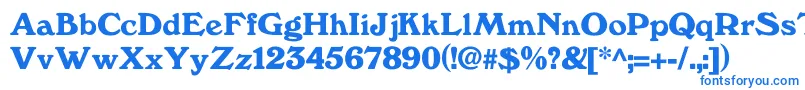 フォントWindfall – 白い背景に青い文字