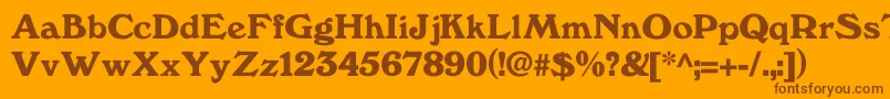 Windfall Font – Brown Fonts on Orange Background