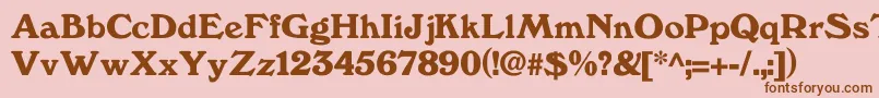 Windfall-fontti – ruskeat fontit vaaleanpunaisella taustalla