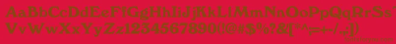 フォントWindfall – 赤い背景に茶色の文字