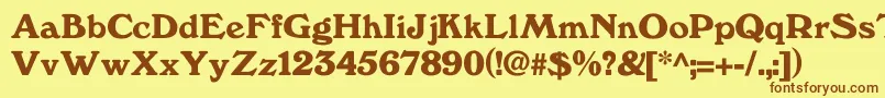Windfall Font – Brown Fonts on Yellow Background