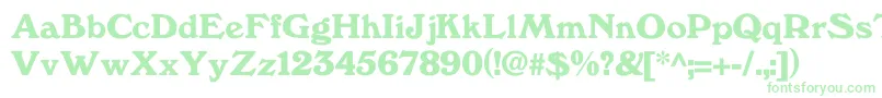 フォントWindfall – 白い背景に緑のフォント