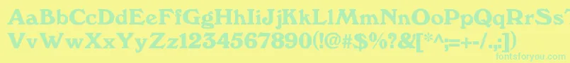 Windfall Font – Green Fonts on Yellow Background