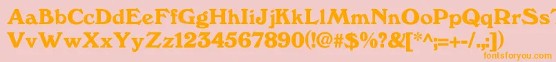 Windfall Font – Orange Fonts on Pink Background
