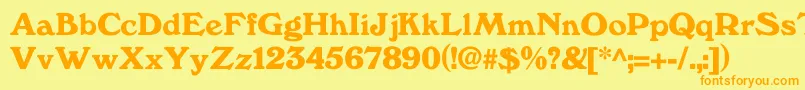 Windfall Font – Orange Fonts on Yellow Background