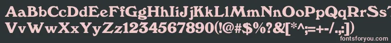 フォントWindfall – 黒い背景にピンクのフォント