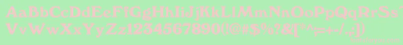 フォントWindfall – 緑の背景にピンクのフォント