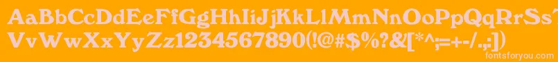 Windfall Font – Pink Fonts on Orange Background