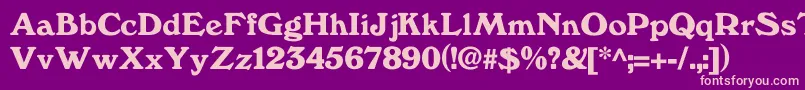フォントWindfall – 紫の背景にピンクのフォント