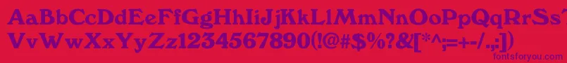Windfall Font – Purple Fonts on Red Background