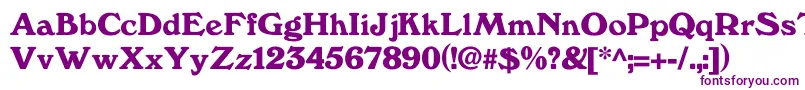 Windfall-fontti – violetit fontit valkoisella taustalla