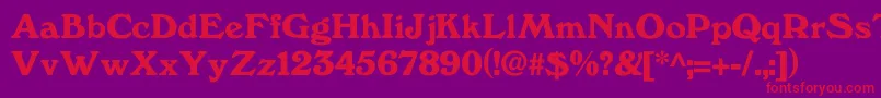 フォントWindfall – 紫の背景に赤い文字