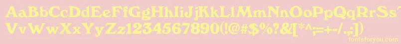 Шрифт Windfall – жёлтые шрифты на розовом фоне