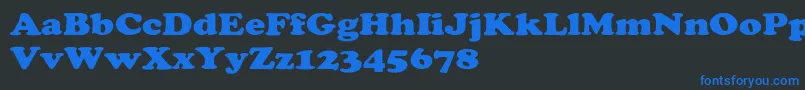 CooperextHeavy Font – Blue Fonts on Black Background