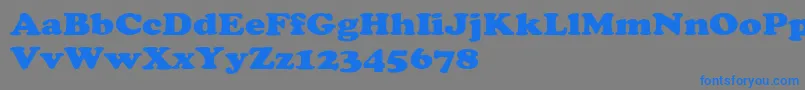 Czcionka CooperextHeavy – niebieskie czcionki na szarym tle