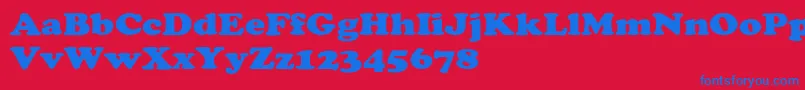 CooperextHeavy Font – Blue Fonts on Red Background