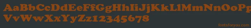 CooperextHeavy Font – Brown Fonts on Black Background