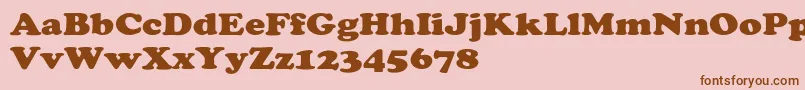 CooperextHeavy Font – Brown Fonts on Pink Background