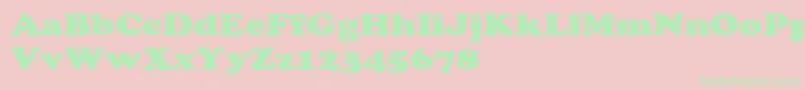 CooperextHeavy Font – Green Fonts on Pink Background