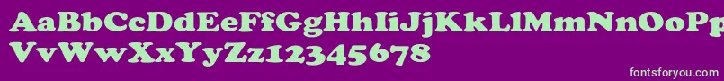 CooperextHeavy Font – Green Fonts on Purple Background