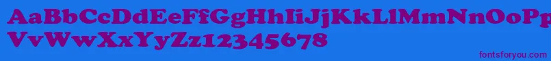 CooperextHeavy Font – Purple Fonts on Blue Background