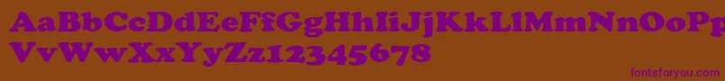 CooperextHeavy Font – Purple Fonts on Brown Background