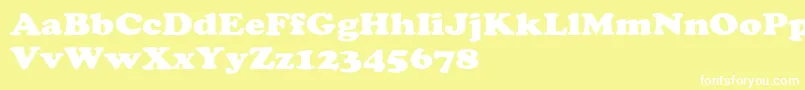 CooperextHeavy Font – White Fonts on Yellow Background