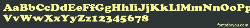 CooperextHeavy Font – Yellow Fonts on Black Background