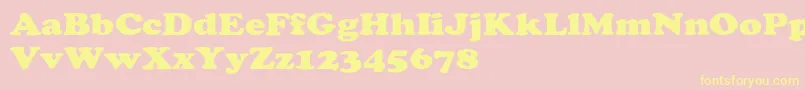 CooperextHeavy Font – Yellow Fonts on Pink Background