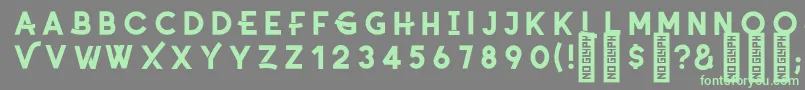 CoyoteSemibolddemo Font – Green Fonts on Gray Background