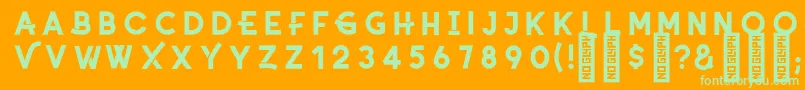 CoyoteSemibolddemo Font – Green Fonts on Orange Background