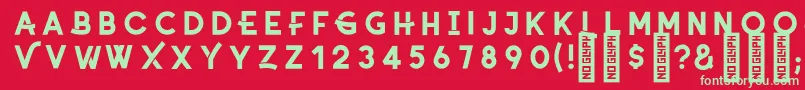 CoyoteSemibolddemo Font – Green Fonts on Red Background